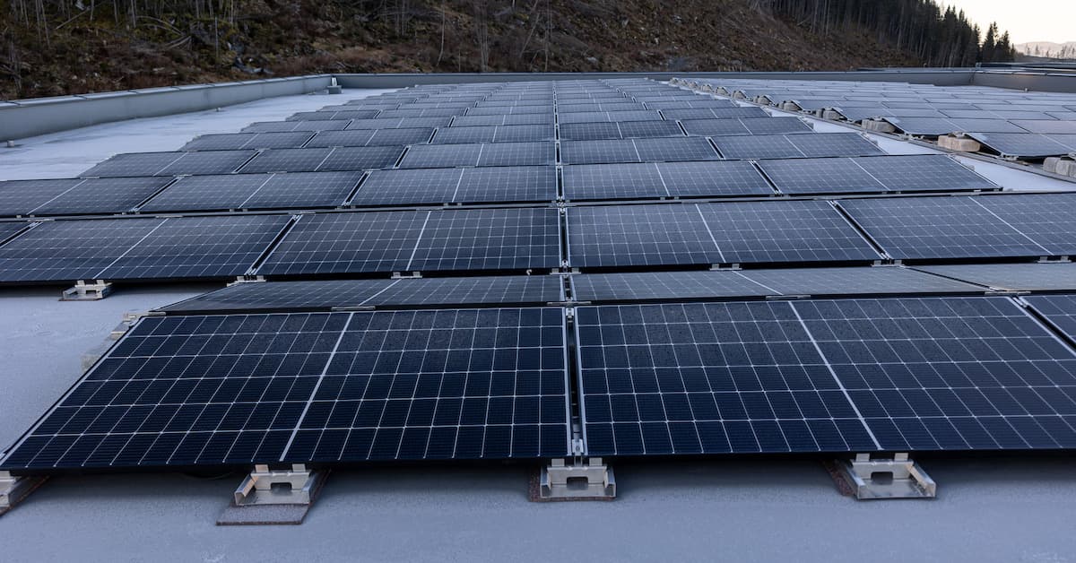 solceller Solcelleanlegg på tak